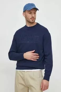 Толстовка из смесового льна Armani Exchange, темно-синий