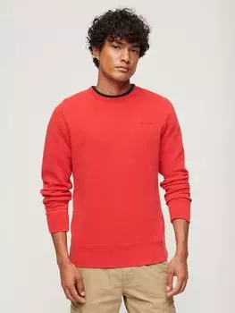 Толстовка из стираного хлопка в винтажном стиле Superdry, университетский красный