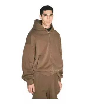 Толстовка из стираного хлопкового флиса Entire Studios, коричневый