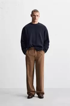 Толстовка из жаккардового узора с рефлективными деталями ZARA, темно-синий