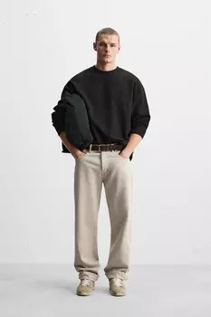 Толстовка из жаккардового узора с рефлективными деталями ZARA, черный