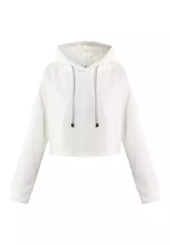 Толстовка IZIA Cropped Hoodie, белый