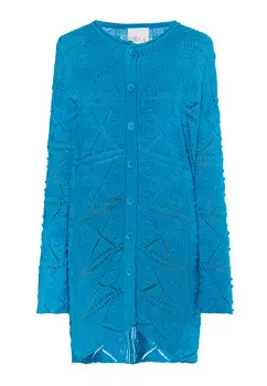 Толстовка IZIA Long Cardigan, бирюзовый