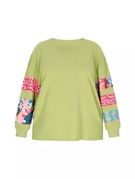 Толстовка IZIA Plus Size Sweatshirt, зеленый