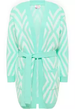 Толстовка IZIA Strickjacke, цвет Aqua Wollweiss