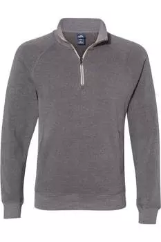 Толстовка J. America Triblend с застежкой-молнией на четверть длины, цвет smoke triblend