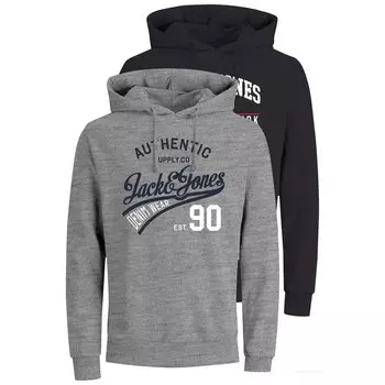 Толстовка Jack & Jones 2er Pack, серо-черный
