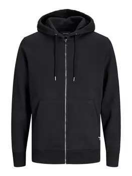 Толстовка Jack & Jones Basic Sweat Zip Hoodie Kapuzen JJESOFT, черный