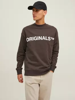 Толстовка Jack & Jones Basic Sweater Langarm Shirt Rundhals Pullover JORCLEAN, коричневый