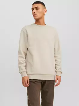 Толстовка Jack & Jones Basic Sweater Pullover JJEBRADLEY, песочный