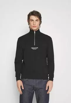 Толстовка Jack & Jones, черный Jorvesterbro Quarter Zip Hn Sn, черный