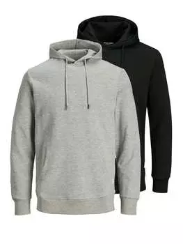 Толстовка Jack & Jones, черный/серый