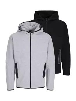 Толстовка Jack & Jones, черный/серый
