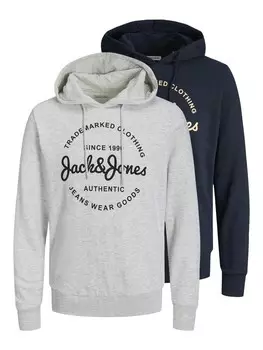 Толстовка JACK & JONES, цвет Navy/mottled grey