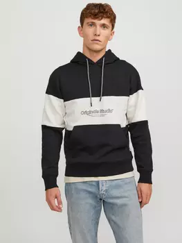 Толстовка Jack & Jones Design Kapuzenpullover Hoodie, черный