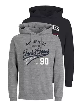 Толстовка JACK & JONES ETHAN, ночной синий/пятнистый серый