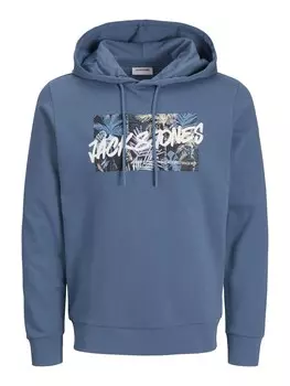 Толстовка JACK & JONES Hawaii, бирюзовый
