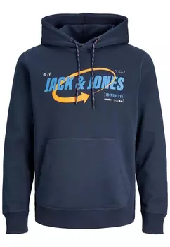Толстовка Jack & Jones Hoodie 'Black', синий