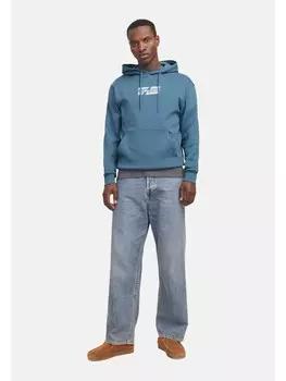 Толстовка Jack & Jones Hoodie 'Corp Graphic', синий
