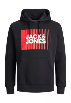 Толстовка Jack & Jones Hoodie 'Corp Logo', черный