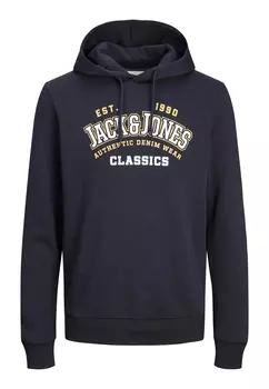 Толстовка Jack & Jones Hoodie 'Logo', темно-синий