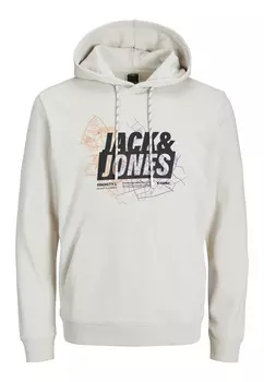 Толстовка Jack & Jones Hoodie 'Map', бежевый