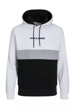 Толстовка Jack & Jones Hoodie 'Reid Blocking', белый