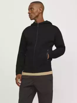 Толстовка Jack & Jones "JCOFUSION SWEAT ZIP HOOD NOOS", черный