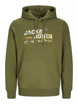 Толстовка Jack & Jones JCOOUTDOOR LOGO, зеленый