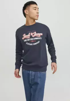 Толстовка Jack & Jones "JJ JJANDY SWEAT CREW NECK", цвет морской волны