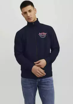 Толстовка Jack & Jones "JJ JJANDY SWEAT ZIP HIGH NECK", синий