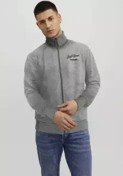 Толстовка Jack & Jones "JJ JJANDY SWEAT ZIP HIGH NECK", серый