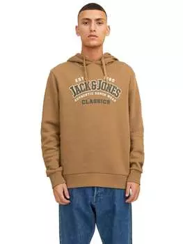 Толстовка Jack & Jones JJELOGO, коричневый