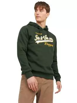 Толстовка Jack & Jones JJELOGO, зеленый