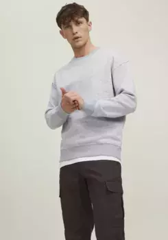 Толстовка Jack & Jones "JJESTAR BASIC SWEAT CREW NECK NOOS", серый