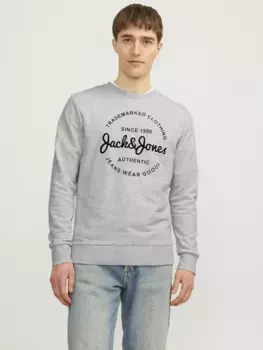 Толстовка Jack & Jones "JJFOREST SWEAT CREW NECK", белый