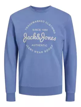 Толстовка Jack & Jones "JJFOREST SWEAT CREW NECK", цвет Pacific Coast