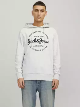 Толстовка Jack & Jones "JJFOREST SWEAT HOOD", белый
