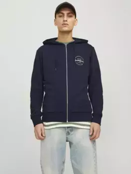 Толстовка Jack & Jones "JJFOREST SWEAT ZIP HOOD", синий