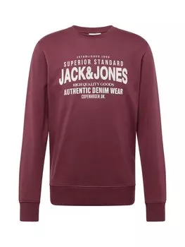 Толстовка JACK & JONES JJJeans, цвет Wine red
