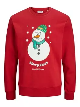 Толстовка JACK & JONES JJXmas Jolly, цвет Blood red