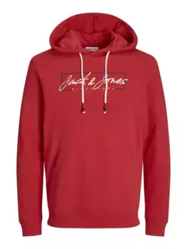 Толстовка Jack & Jones "JJZURI SWEAT HOOD LN", красный