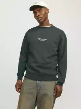 Толстовка Jack & Jones "JORVESTERBRO SWEAT CREW NECK NOOS", цвет Forest River