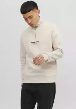 Толстовка Jack & Jones "JORVESTERBRO SWEAT QUARTER ZIP HN NOOS", цвет Moonbeam