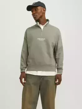 Толстовка Jack & Jones "JORVESTERBRO SWEAT QUARTER ZIP HN NOOS", серебристый
