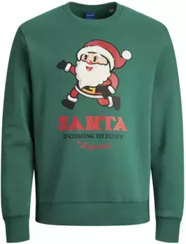 Толстовка Jack & Jones "JORXMAS SWEAT CREW NECK XMAS", зеленый