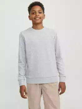 Толстовка Jack & Jones Junior "JJEBRADLEY SWEAT CREW NOOS JNR", серый