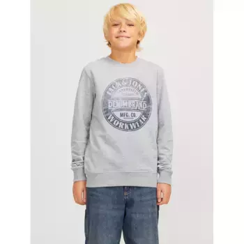 Толстовка Jack & Jones Junior «JJJEANS SWEAT O-NECK JNR», цвет light grey melange