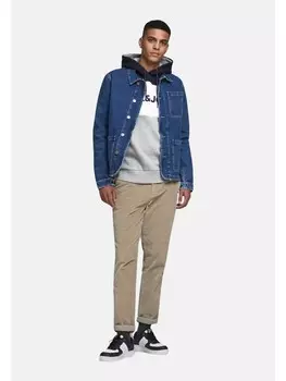 Толстовка Jack & Jones Logo Blocking, цвет navy blazer reg