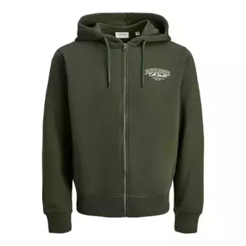 Толстовка Jack & Jones Makoto Plus Size full zip, зеленый